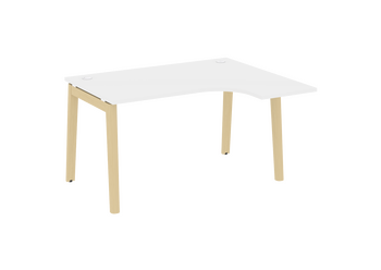 Стол эргономичный ONIX WOOD (R), опоры - массив дерева OW.SA-3  1380*1180*750(800/460)